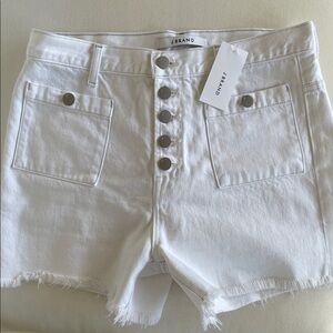J Brand White Denim Shorts